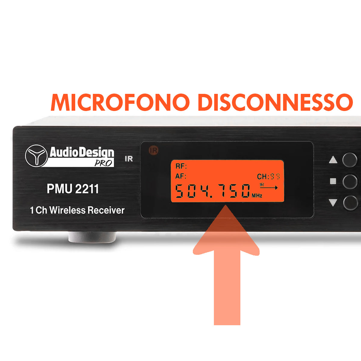 AudioDesign PRO PMU 2211 Set centralina e microfono a gelato UHF, kit radiomicrofono palmare professionale, microfono wireless con body pack