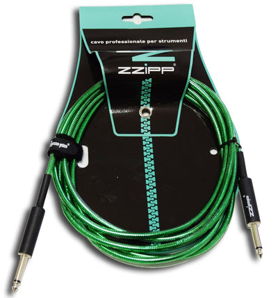 ZZIPP cavo audio per strumenti musicali, cavo Jack 6.35 mm dritto, cavo audio professionale, 3 m