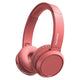 Philips TAH4205 Casque Bluetooth 5.0 pliable avec microphone, bouton Bass Boost, 29 heures d'autonomie, charge rapide, suppression du bruit, rose mat