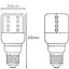 Ampoule LED Alpha Elettronica avec douille E14, 1W, 230VAC, lumière blanc chaud 2700K, douille E14