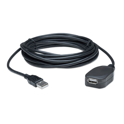 Elcart Cavo prolunga USB attiva, ripetitore cavo USB, cavo USB 2.0 tipo A, placcato Nicke, 10 metri