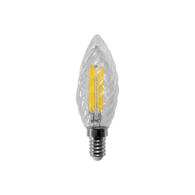 Alcapower Lampadina LED tortiglione a luce calda, lampadina con filamento LED da 4W con attacco E14 e classe A++