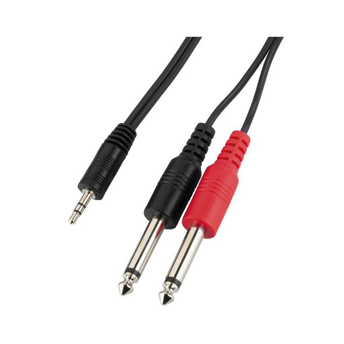 Monacor Cavo adattatore audio, Jack stereo 3,5MM a 2 Jack mono 6,3MM