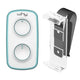 WHY EVO MINI Telecomando rolling code multifrequenza da 280 a 868 mhz con Visor Clip, apricancello autoapprendente programmabile, radiocomando ad ampio raggio con 4 pulsanti, azzurro pure emerald
