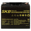 SKB Batteria al piombo SK12-18, batteria ricaricabile 12V 18AH serie SK, tecnologia AGM piastra piana regolate con valvola