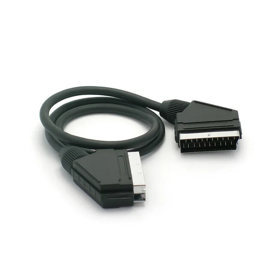 Metronic 21 Pole Audio Video Scart Cable 0.8m, Male to Male Scart Cable, Scart Socket for TV