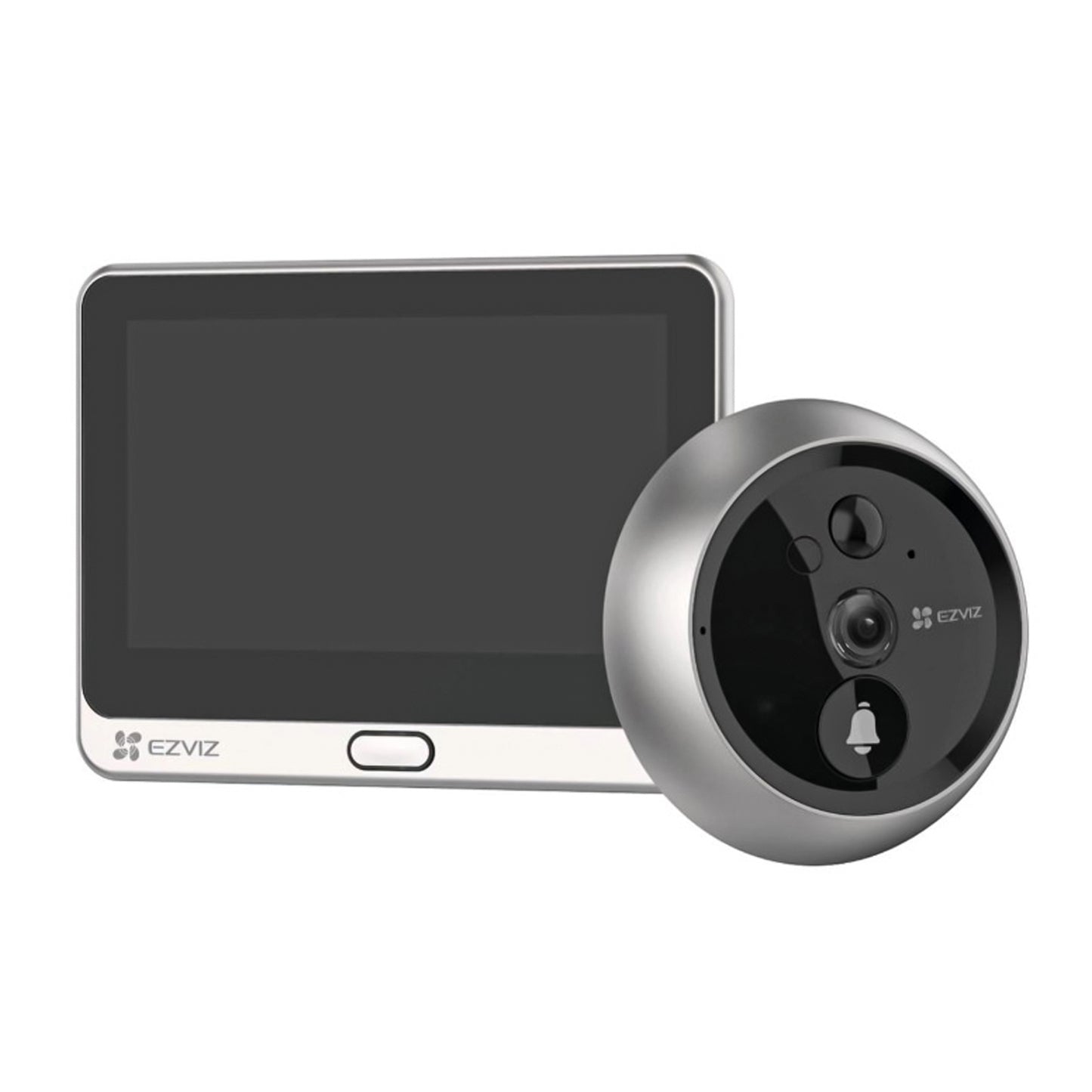 Ezviz DP2C Campanello smart senza fili, spioncino digitale a batteria con telecamera 1080p e monitor da 4.3", rilevamento del movimento PIR