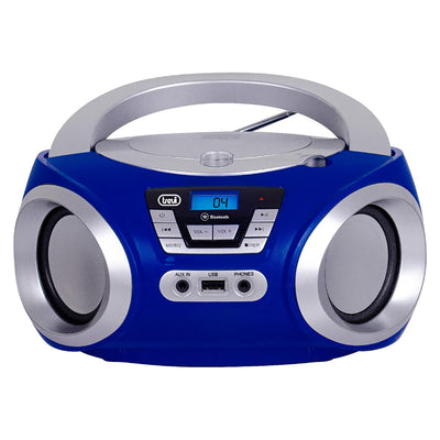 Trevi Stereo portatile boombox, stereo bluetooth con USB, AUX-In e Lettore CD, display LCD
