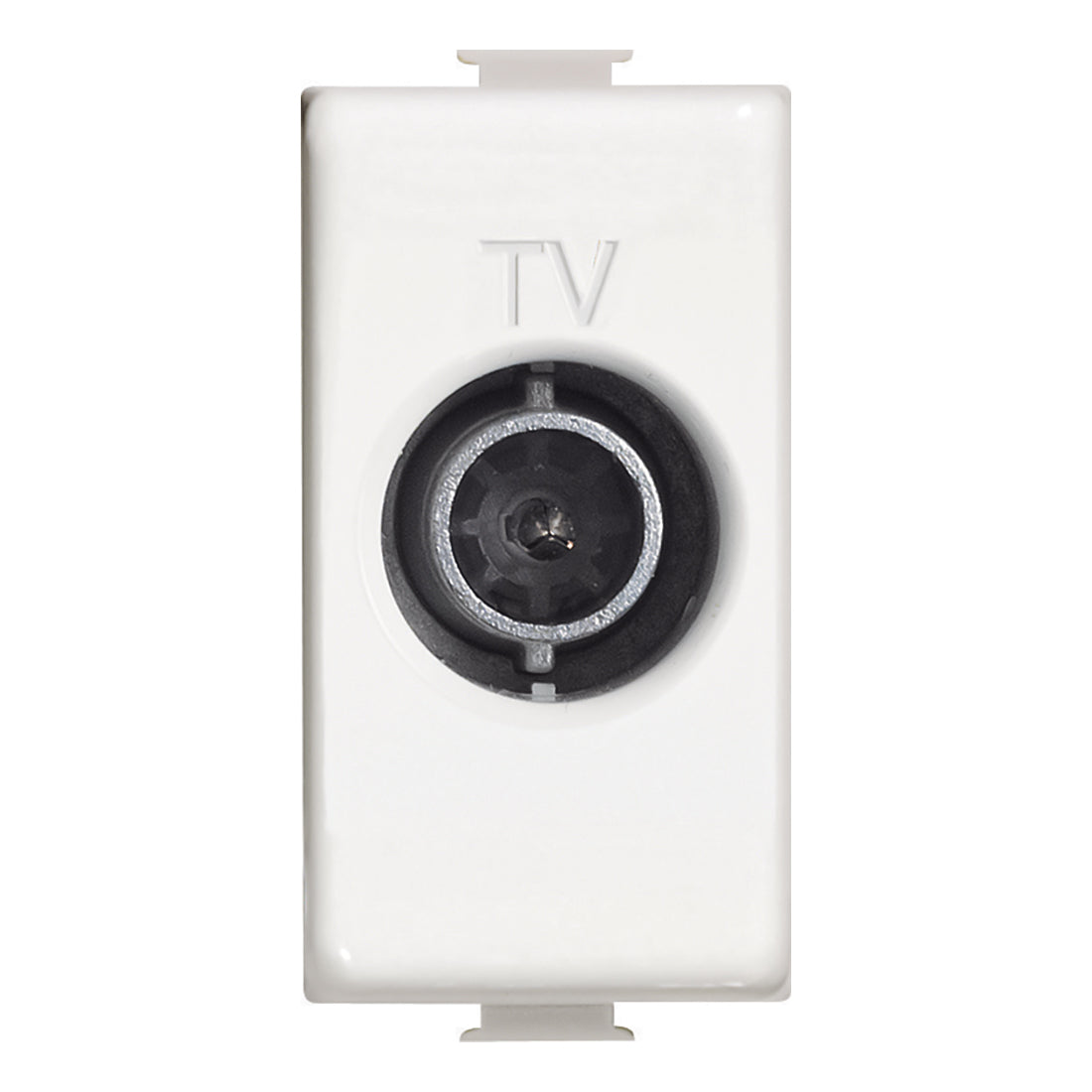 Bticino white TV and SAT socket for wired installation, coaxial star socket, male connector Ø 9.5 mm