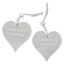 Set of two heart-shaped wooden plaques with the phrase Merry Christmas, Christmas decoration, garland to hang on the tree, in the home, bathroom, kitchen, entrance door