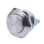 Alpha Elettronica Pulsante momentaneo antivandalo ø19mm in acciaio, 1 polo, OFF/ON, pulsante normalmente aperto con 2 terminali a vite