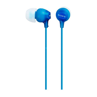 Sony Blue Silicone Earphones with wire In-ear stereo headphones with noise isolation
