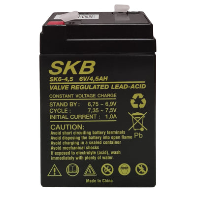 SKB Batteria al piombo SK6-4,5 batteria ricaricabile 6V 4,5AH serie SK, tecnologia AGM piastra piana regolate con valvola