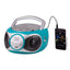 Trevi boombox portable stereo with CD player and aux input, FM radio, turquoise colour