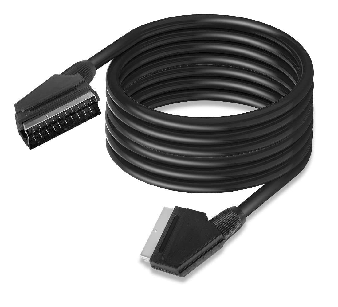 Metronic Satellite connection cable kit 1 scart 21pin, 2 plugs, scart cable, scart socket for TV, 20 m