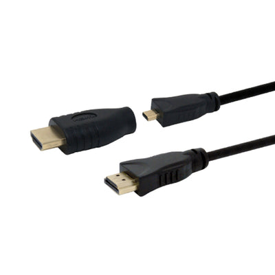 Câble ISNATCH HDMI vers Micro HDMI avec adaptateur, câbles HDMI haute vitesse avec Ethernet