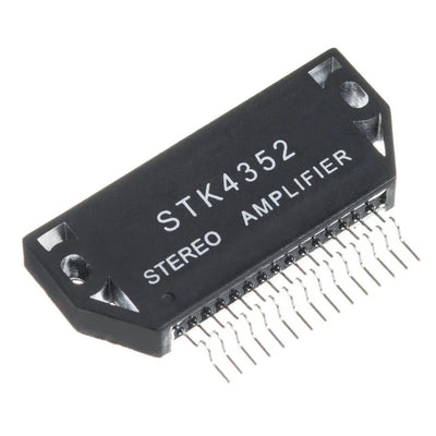 STK4352 electronic component, integrated circuit, transistor, stereo amplifier, 15 contacts