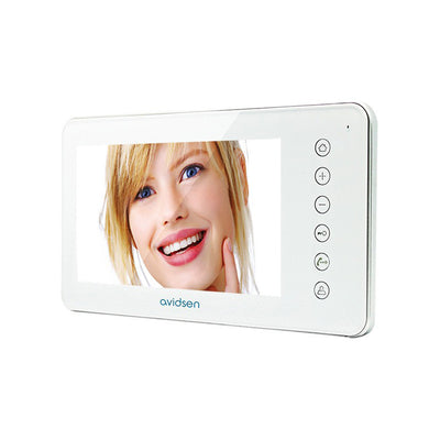 Monitor video Avidsen con suonerie 7 pollici LCD Avidsen 122398 Bianco