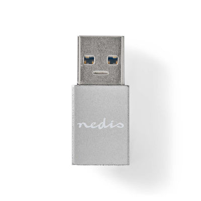 Nedis Adattatore da USB tipo C a USB 3.2 tipo A, velocità di trasmissione fino a 5 Gbit/s, connettore placcato in nickel, corpo in metallo