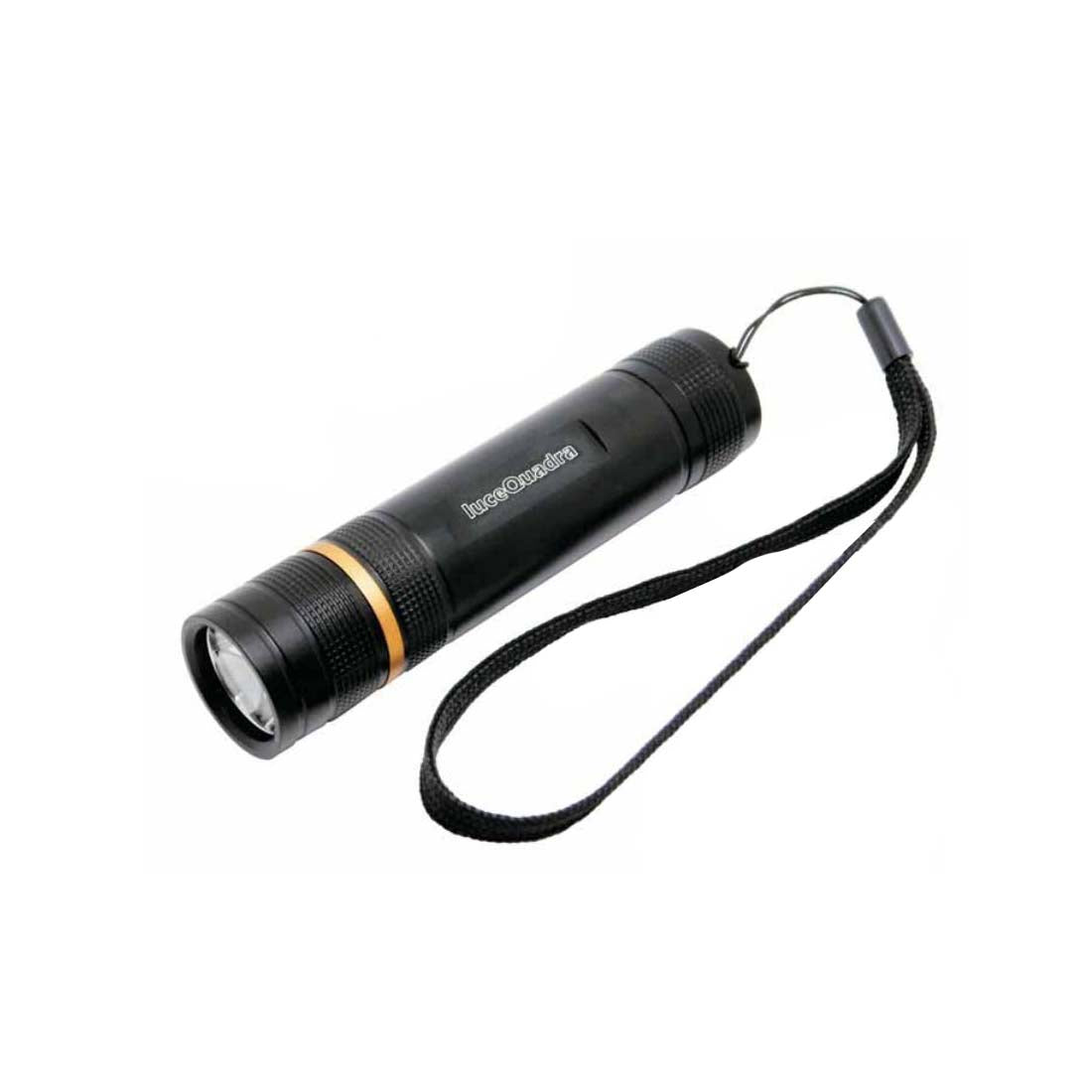 CFG Battery-powered aluminum LED flashlight, portable torch, 3W, 150 lumen, light beam up to 100 m