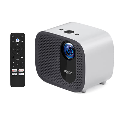 IRRADIO CDP-IR250HD Videoproiettore Smart con Google Android TV, 5000 Lumen, Risoluzione Full HD 1080p con tecnologia LCD e Supporto Ultra HD 4K, Colore Silver