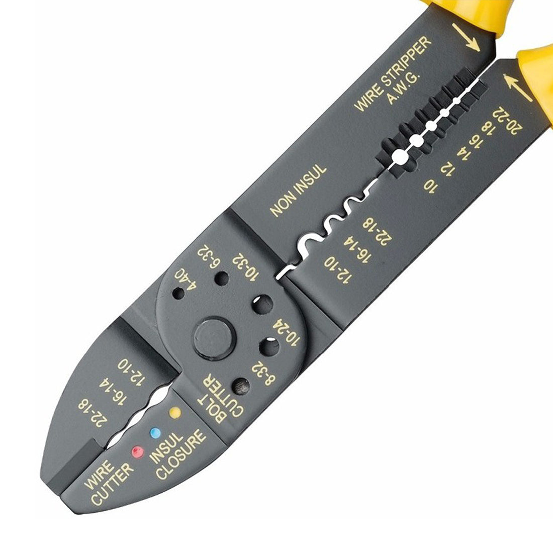 PRO'SKIT Steel crimping tool for insulated terminals, wire strippers and bolt cutters