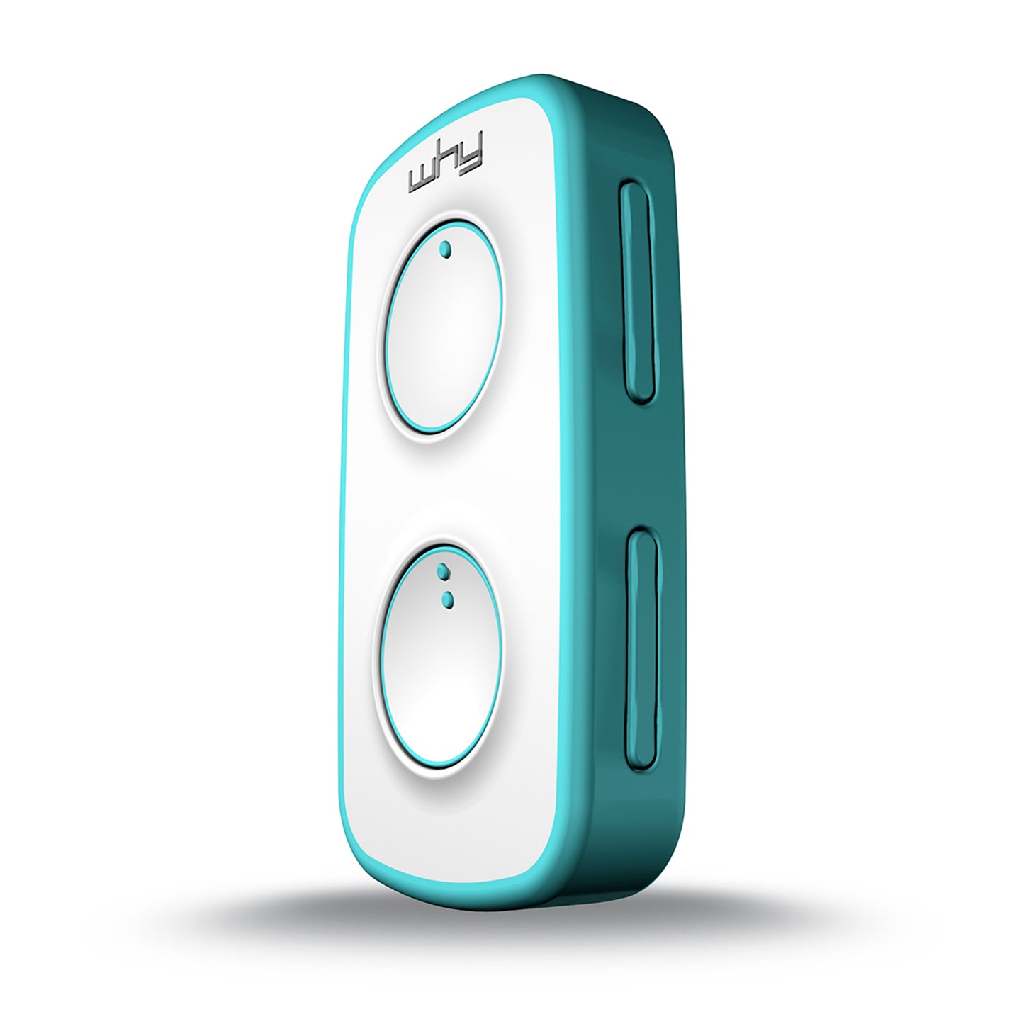 WHY EVO MINI Multi-frequency rolling code remote control from 280 to 868 MHz with Visor Clip, programmable self-learning gate opener, wide-range remote control with 4 buttons, pure emerald blue