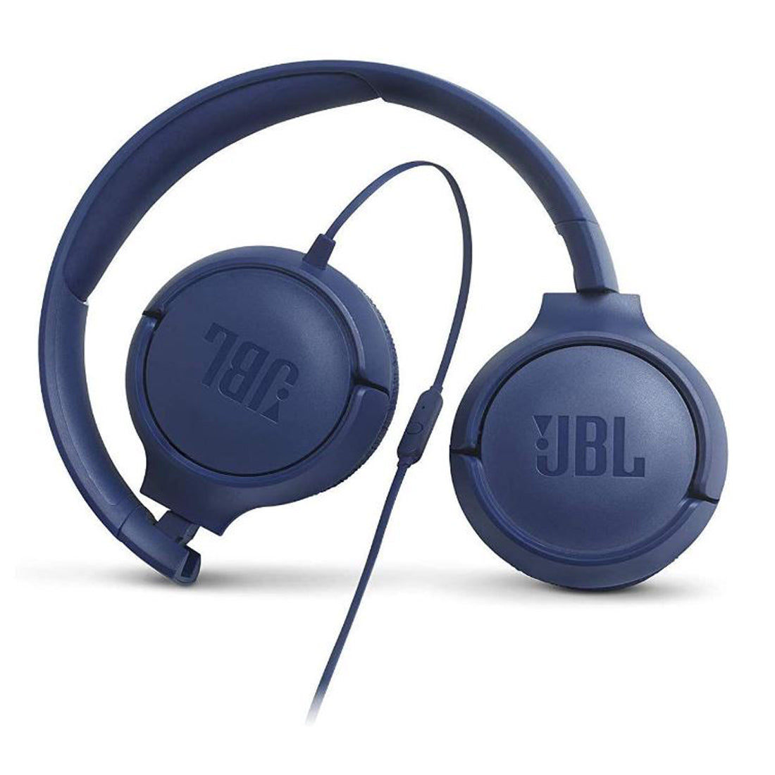 JBL cuffie blu sovraurali jack 3.5mm, cuffie ad archetto pieghevoli con microfono e pulsante di controllo