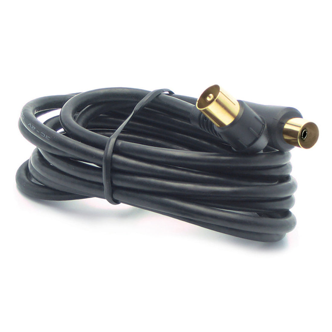 Metronic Coaxial TV Extension Cable M/F Black, TV Antenna Cable, HD Channel Reception, 5 m