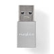 Adaptateur Nedis USB 3.2 Gen 1 USB-A mâle vers USB-C femelle, convertisseur USB