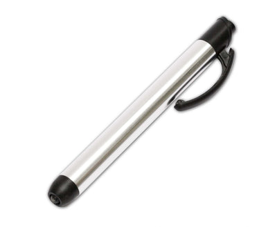 Lampe stylo LED Rexer, lampe de poche LED portable, 15lm, lampe de poche de nuit, 13x140mm, argent