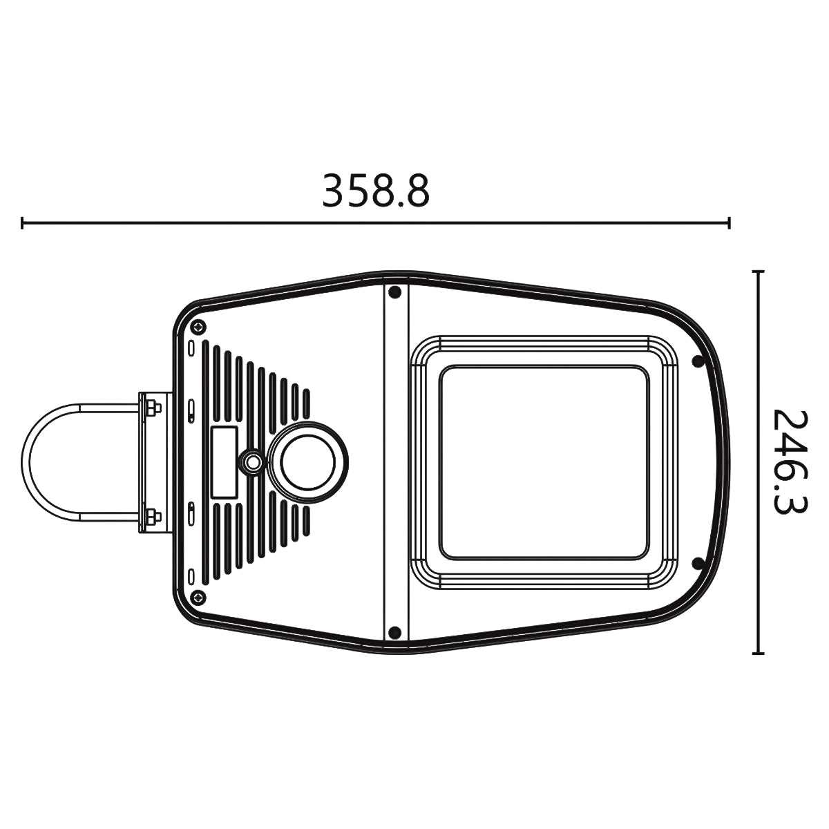 Alcapower 929623 Proiettore lampione solare LED a batteria, IP65, 2000lm, 6000K sensore PIR e crepuscolare, telecomando a infrarossi e staffe di montaggio incluse