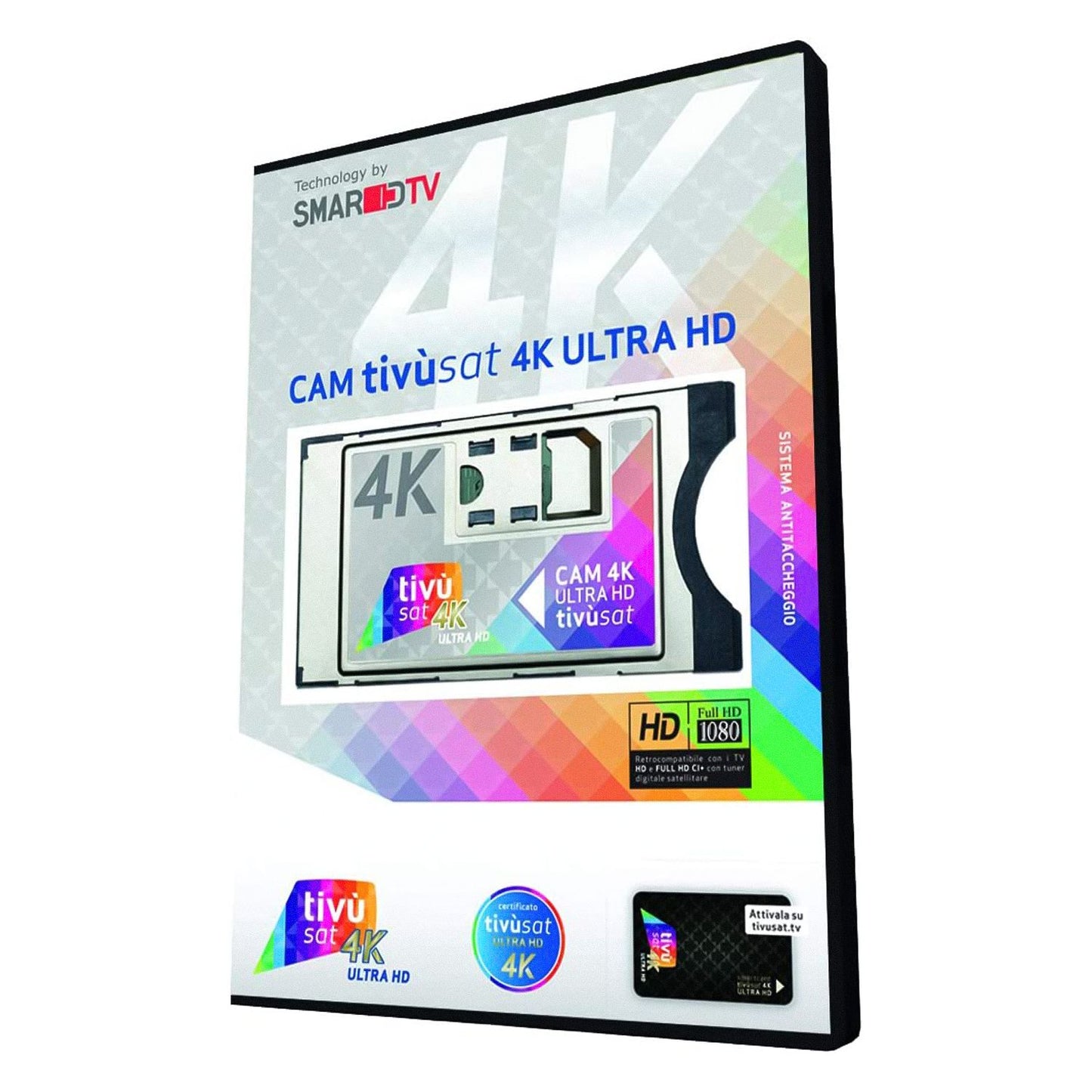 Digiquest Cam Tivùsat 4K Ultra HD, CAM module with Tivùsat smartcard without monthly subscription, satellite quality